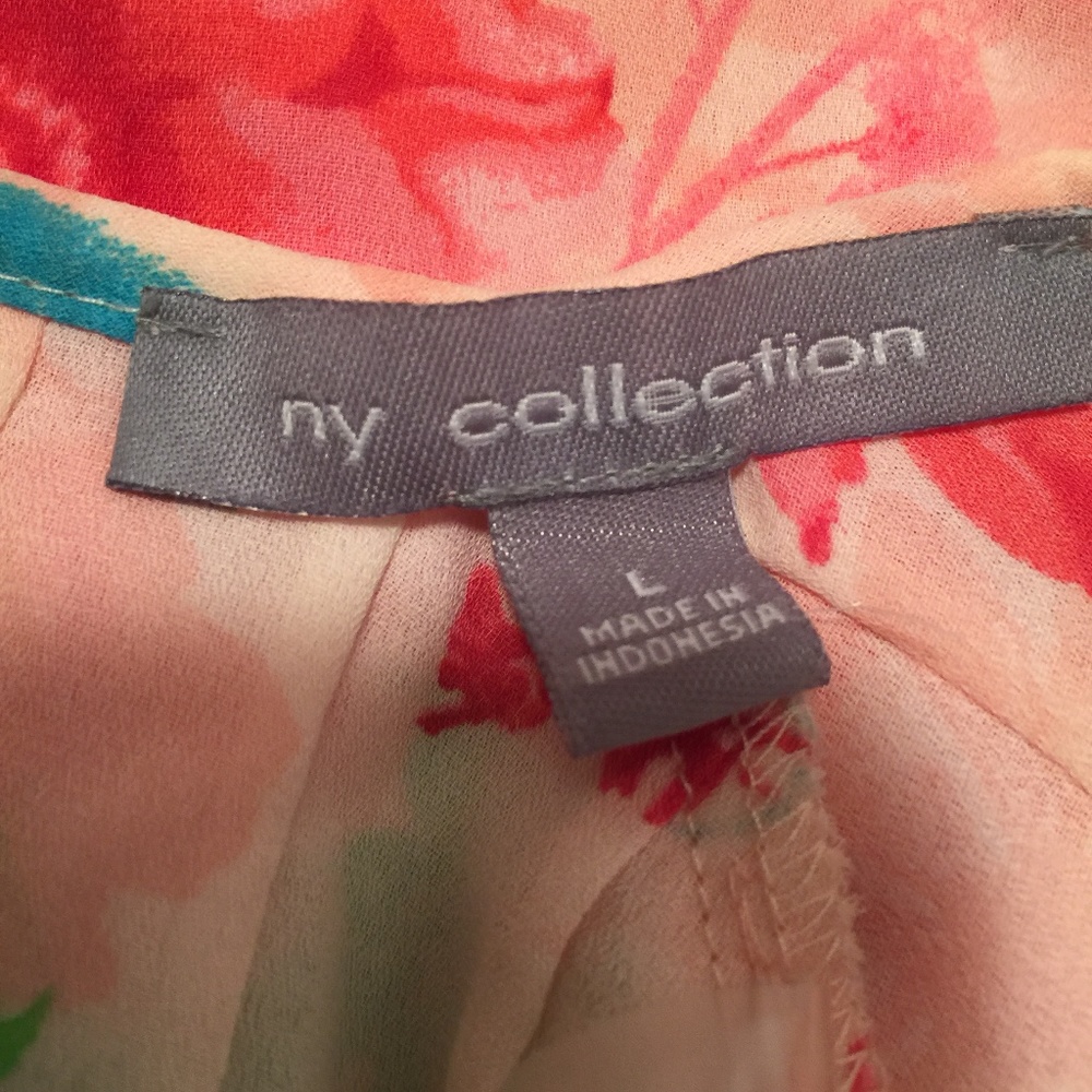 NY Collection Floral blouse size large in women - Picture 7 of 7